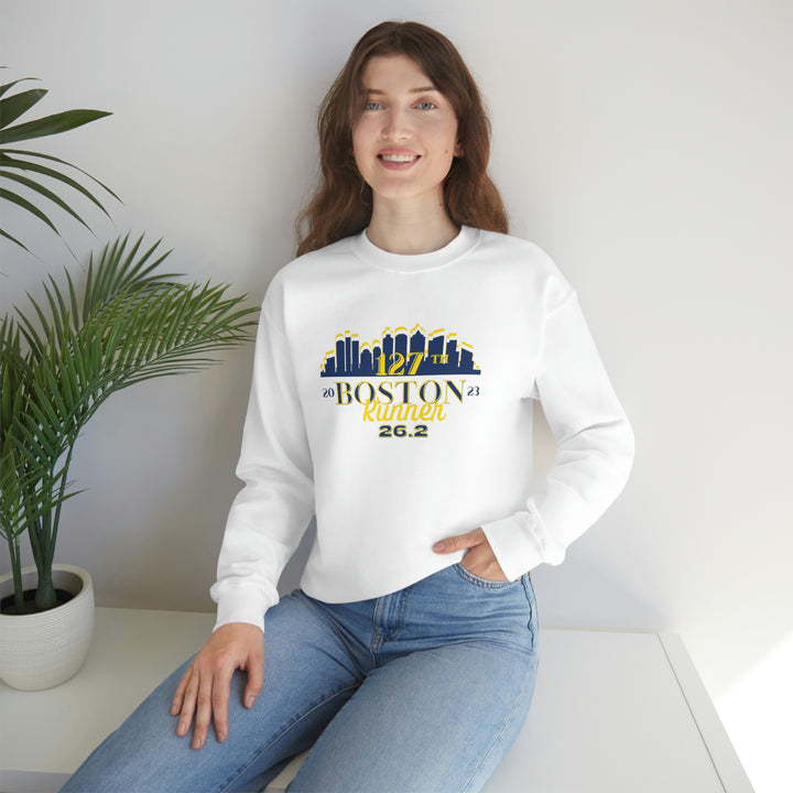 Boston 26.2 Support Crew Sweatshirt, Boston Support Crew, Unisex Heavy Blend Crewneck Sweatshirt