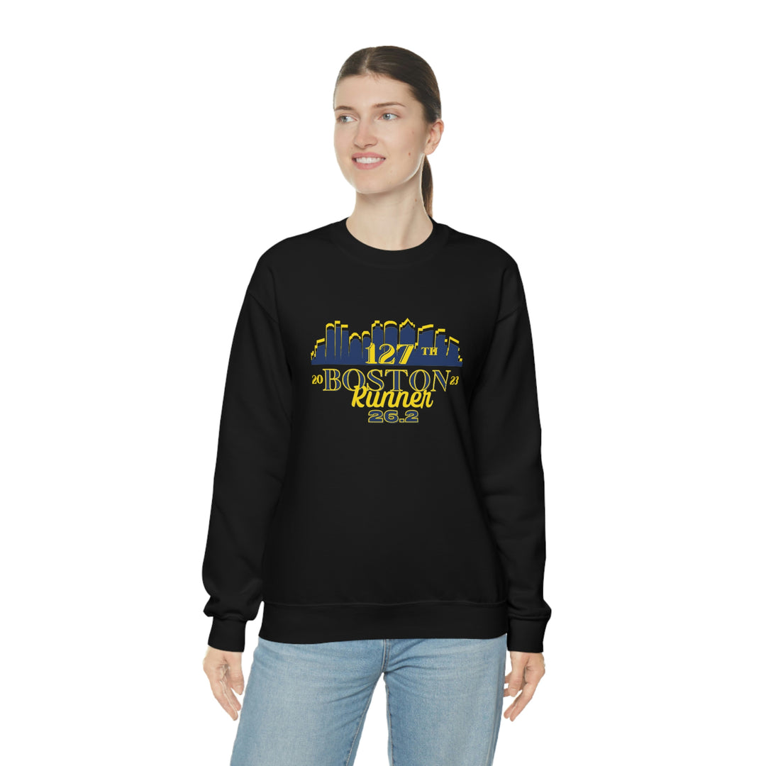 Boston 26.2 Support Crew Sweatshirt, Boston Support Crew, Unisex Heavy Blend Crewneck Sweatshirt