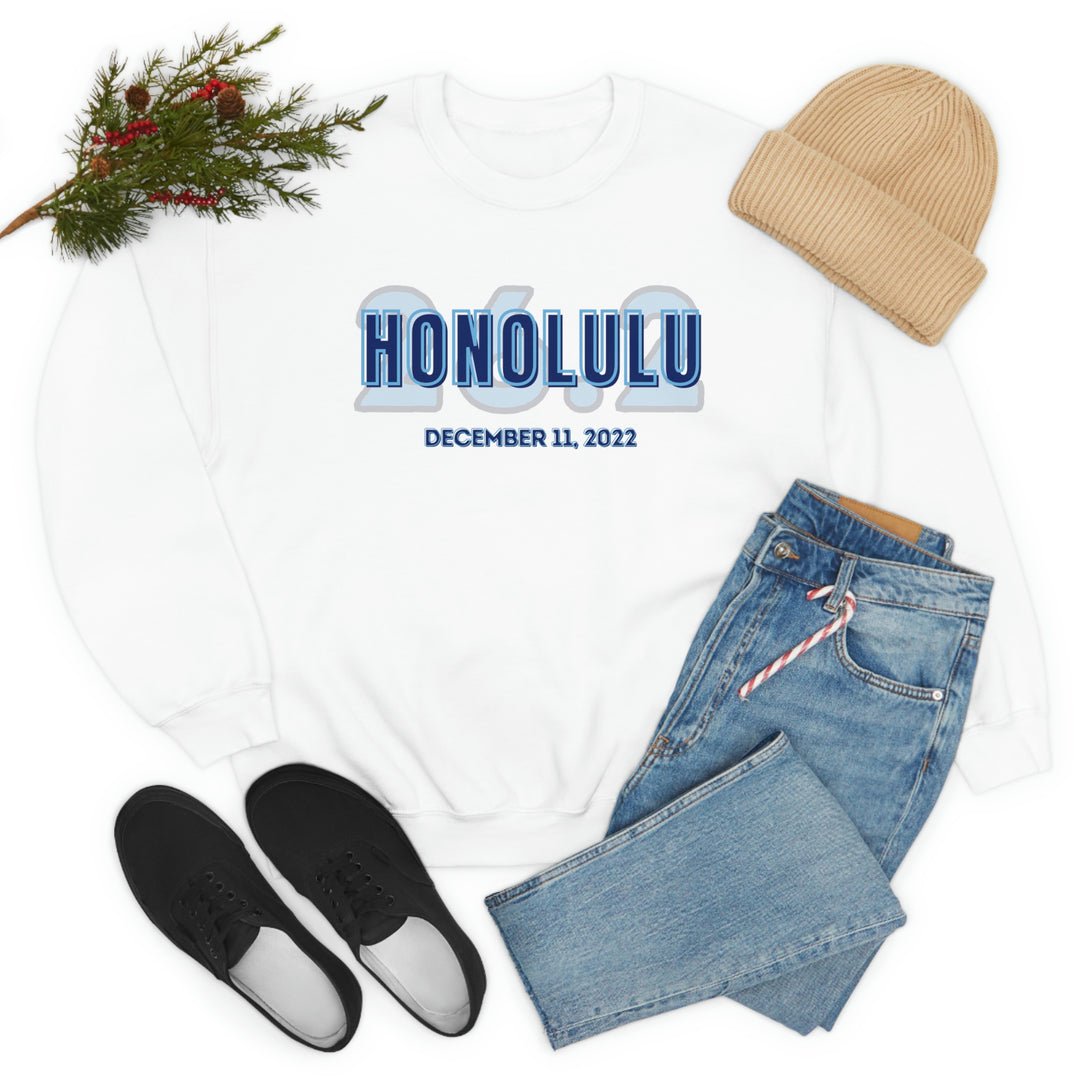 Honolulu Marathon, 26.2, Unisex Crewneck Sweatshirt, Honolulu Sweatshirt, Gift for Honolulu Runner