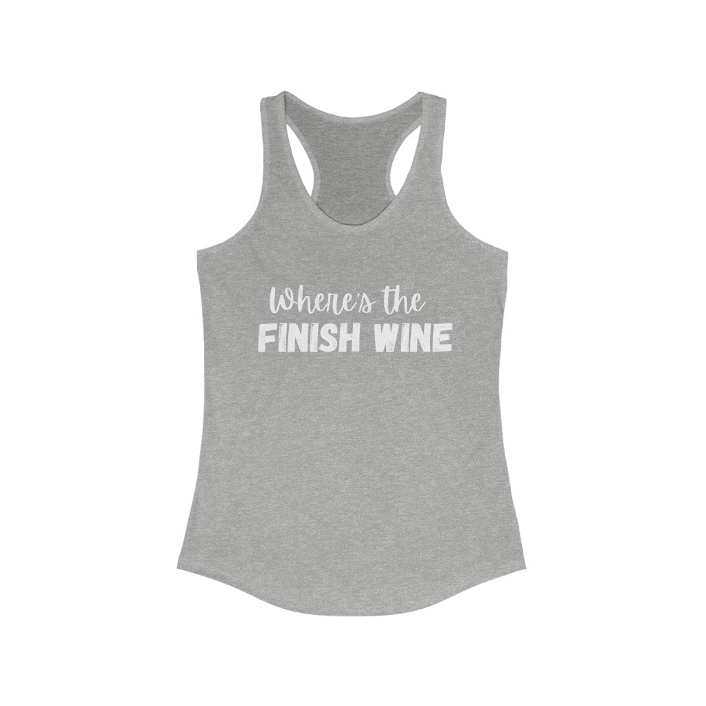 Funny Running Tank, Where's the Finish Wine, Women's Running Tank, Runner Tank