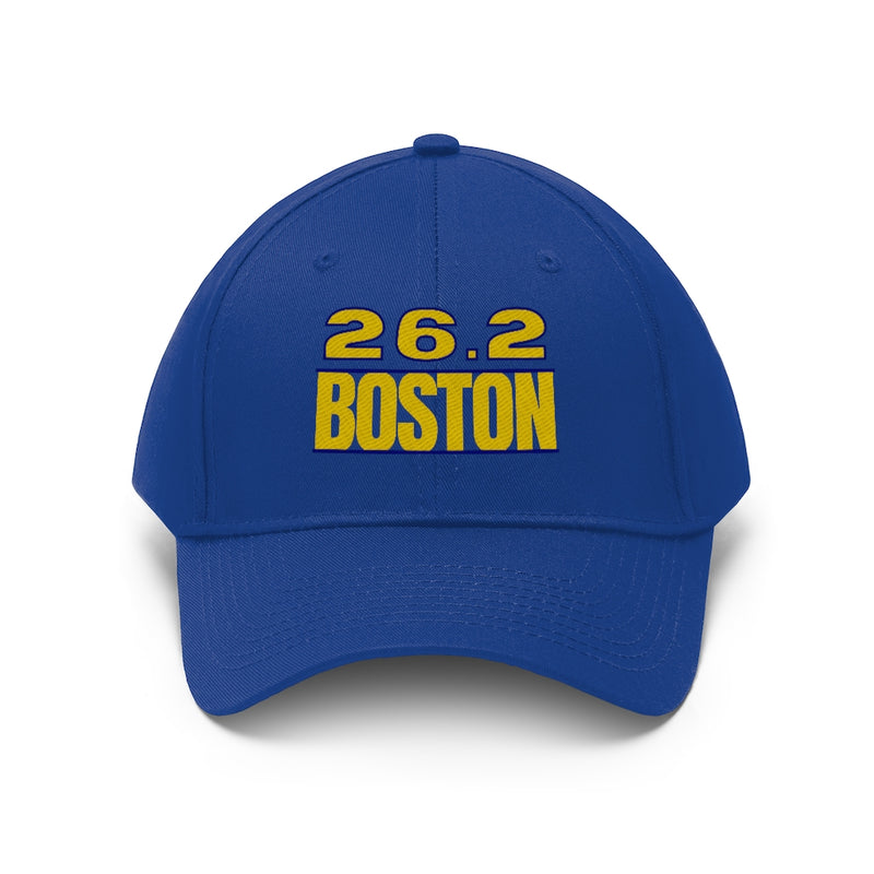 26.2 Boston Hat, Embroidered Marathon Cap, Unisex Twill Hat, Marathon Gift