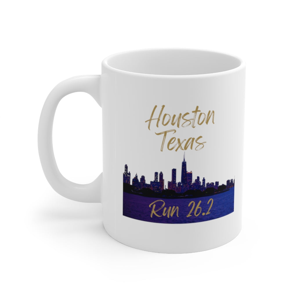 Houston 26.2 Ceramic Mug 11oz, Houston 50th Marathon, Houston Half Marathon,