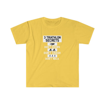 Triathlon Secrets Tshirt,  Unisex Softstyle T-Shirt. Funny Triathlon Tee, Funny Ironman Shirt