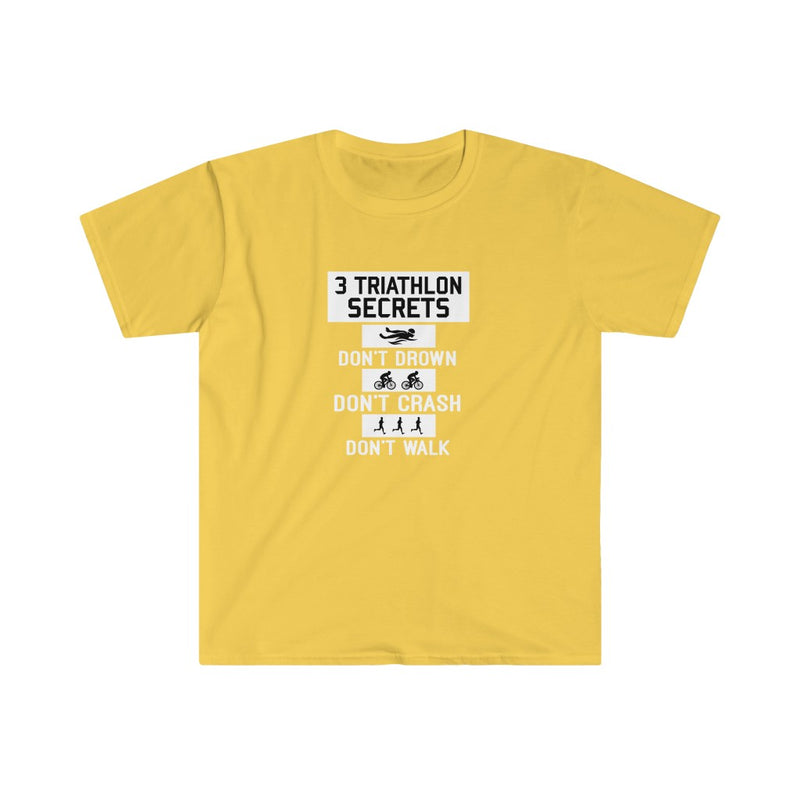 Triathlon Secrets Tshirt,  Unisex Softstyle T-Shirt. Funny Triathlon Tee, Funny Ironman Shirt