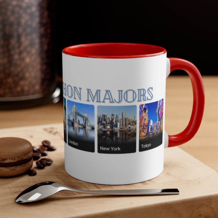 World Marathon Majors Coffee Cup, 11oz, Berlin, Boston, Chicago, London, Tokyo