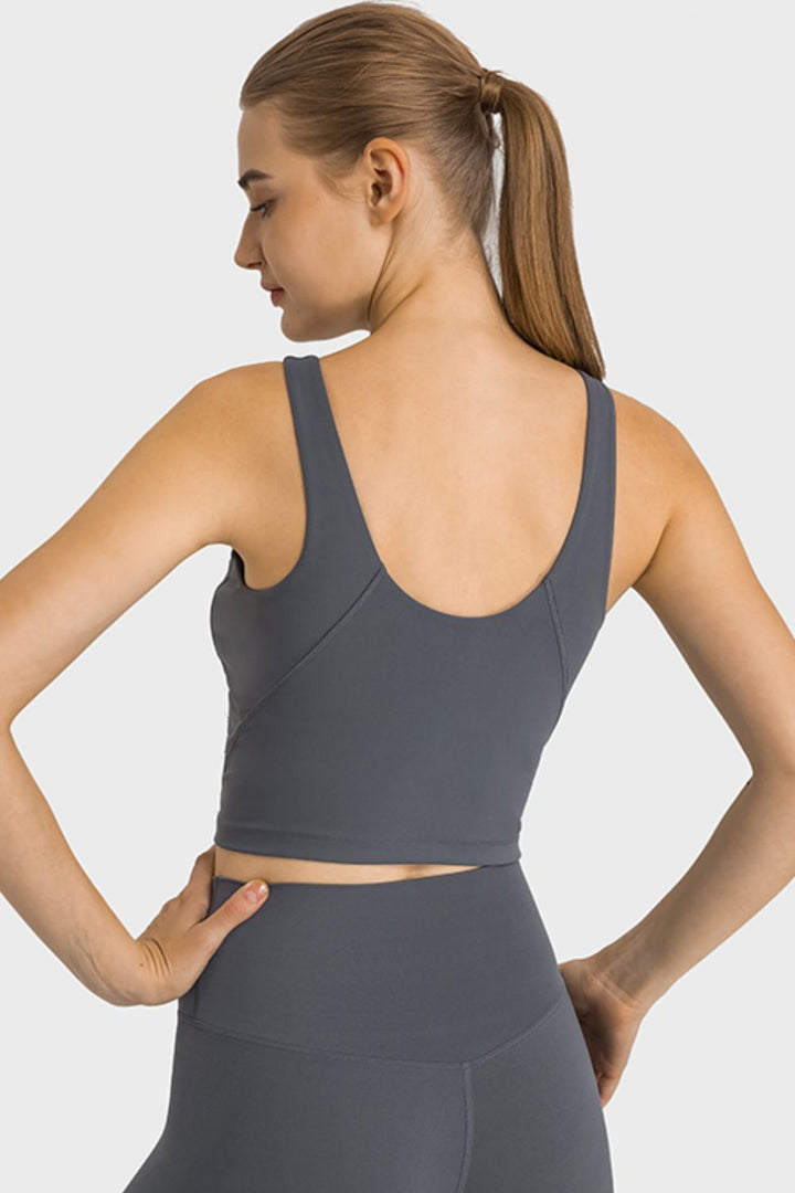 Cropped Sports Tank, Feel Like Skin Tank, Highly Stretchy Compfy Gym Tank