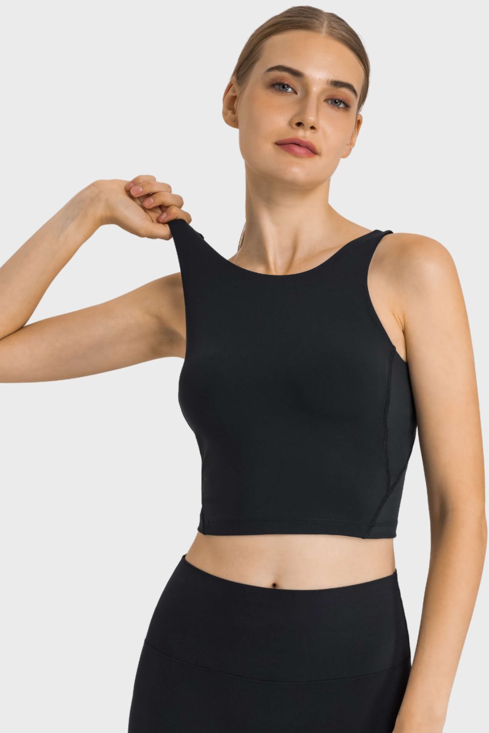 Cropped Sports Tank, Feel Like Skin Tank, Highly Stretchy Compfy Gym Tank