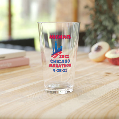 Chicago Marathon, 26.2 Pint Glass, 16oz, 2022 Chicago Marathon, Gift for Chicago Marathon, Chicago Marathon Beer Glass