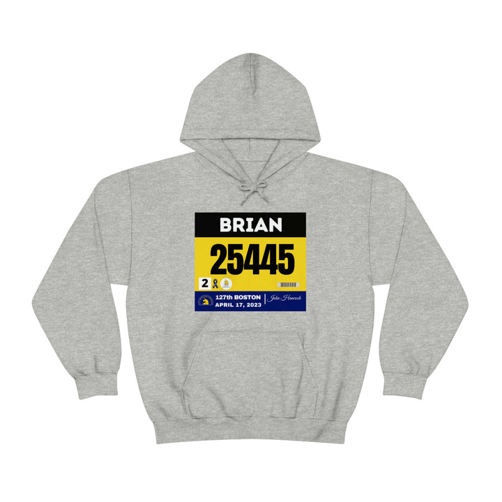 Boston Bib Hoodie, Marathon Hoodie, Personalized Marathon Hoodie, Boston Runner, 2023 Boston Bib, Unisex Heavy Blend™ Hooded Sweatshirt