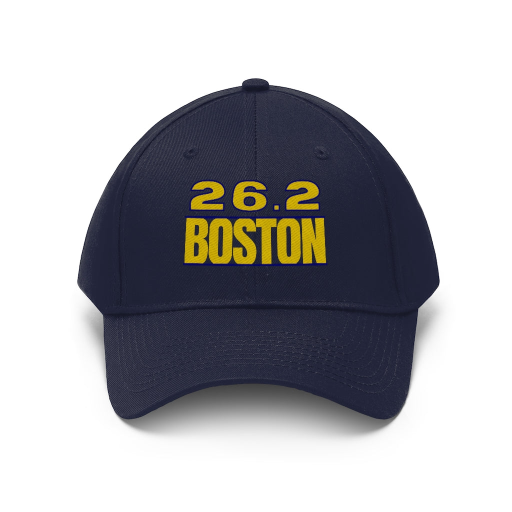 26.2 Boston Hat, Embroidered Marathon Cap, Unisex Twill Hat, Marathon Gift