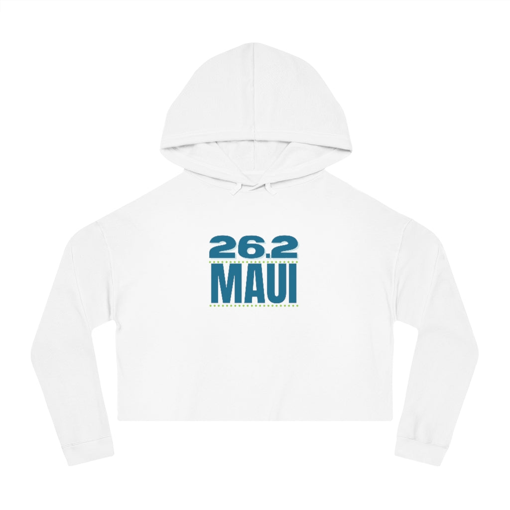 Maui Marathon Women's Cropped Hooded Sweatshirt, 26.2 Maui, Marathon Hoodie, Gift for Runner, Gift for Her