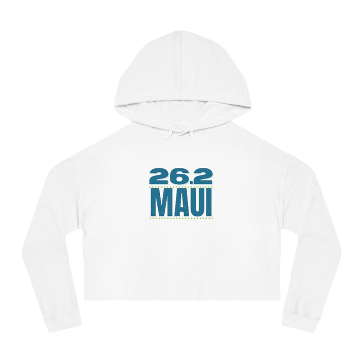 Maui Marathon Women's Cropped Hooded Sweatshirt, 26.2 Maui, Marathon Hoodie, Gift for Runner, Gift for Her