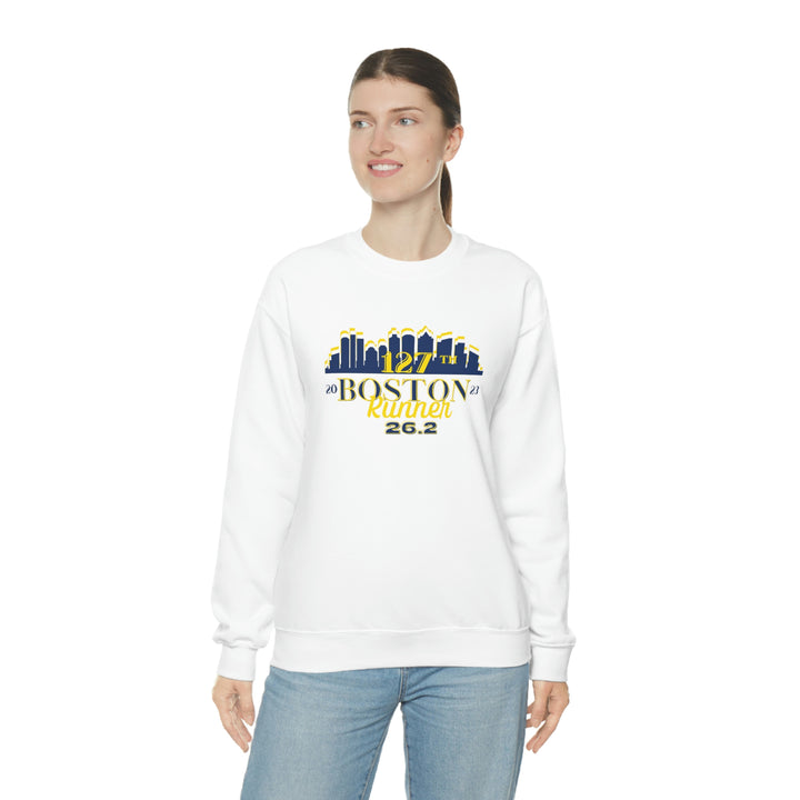 Boston 26.2 Support Crew Sweatshirt, Boston Support Crew, Unisex Heavy Blend Crewneck Sweatshirt