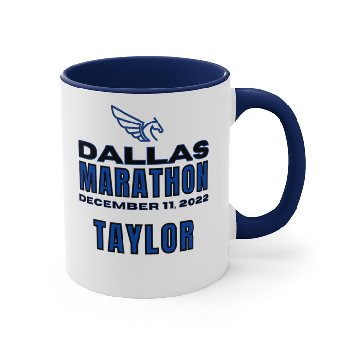 Dallas Marathon Coffee Cup, 11oz, Dallas Half Marathon, Dallas Marathon, Personalized Coffee Cup