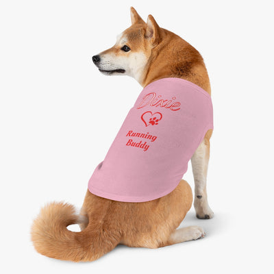 Custom Dog Tank, Dog Shirt, Funny Dog T-shirt, Running Buddy Dog Shirt, Personalized Dog Shirt, Name Dog Tank