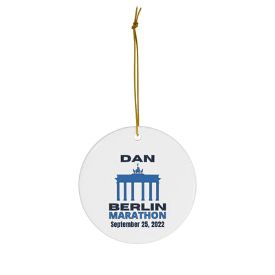 Berlin Marathon, Ceramic Ornament, Custom Berlin Marathon Gift, Berlin 26.2, Marathon Majors, Berlin Marathon Ornament