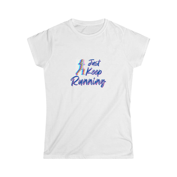 Just Keep Running Shirt, Women's Softstyle Tee, Runner Shirt, Running shirt for Women