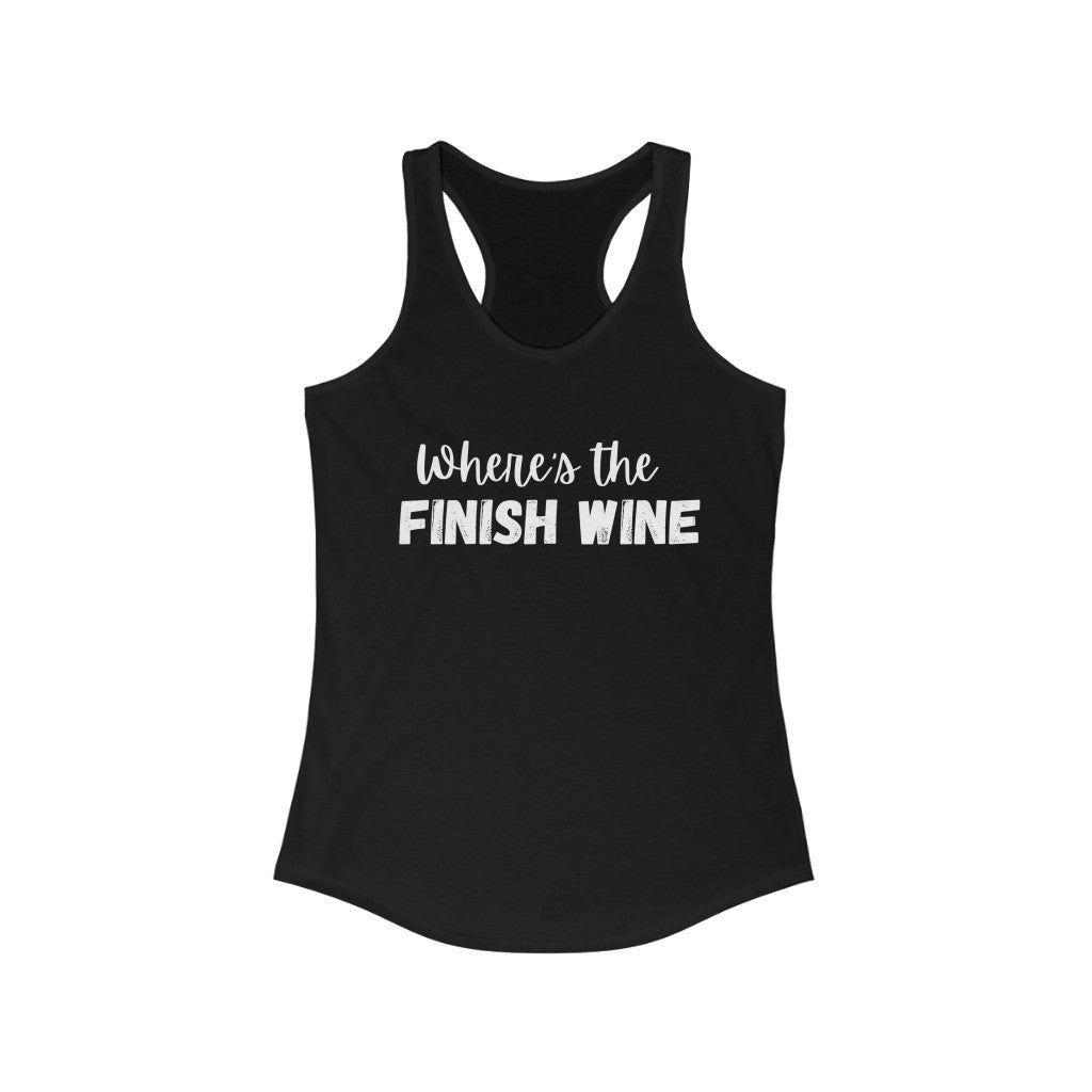 Funny Running Tank, Where's the Finish Wine, Women's Running Tank, Runner Tank