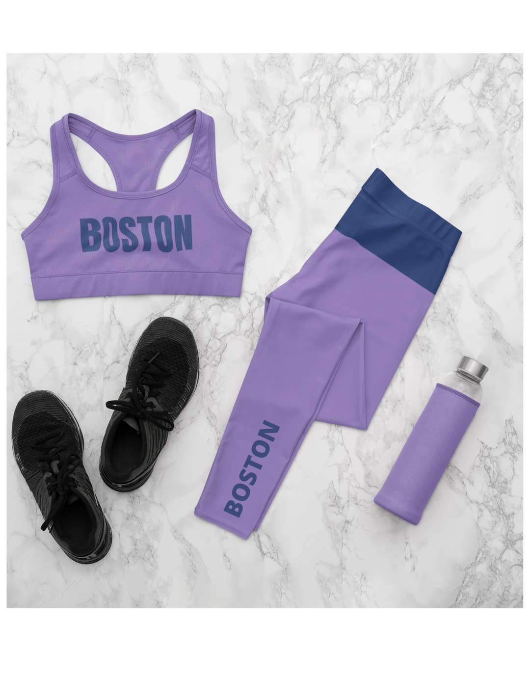 Boston Sports Bra, Boston Runner, Purple Sport Bra, Boston Sports Bra