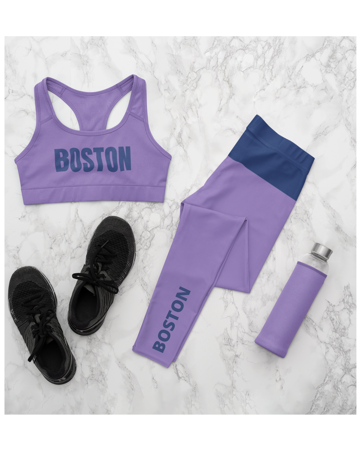 Boston Sports Bra, Boston Runner, Purple Sport Bra, Boston Sports Bra