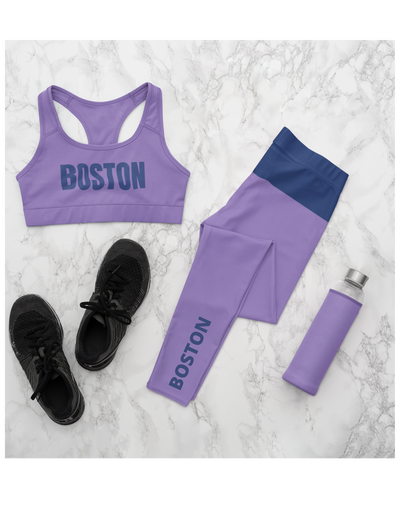 Boston Sports Bra, Boston Runner, Purple Sport Bra, Boston Sports Bra