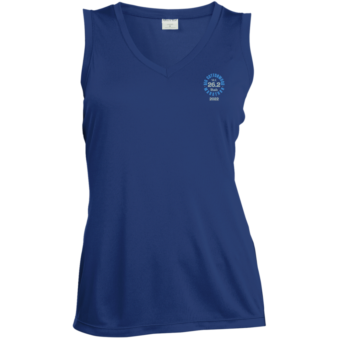 Big Cottonwood, Ladies' V-Neck Performance Tee, Big Cottonwood Tank, Personalized Race Day Tank