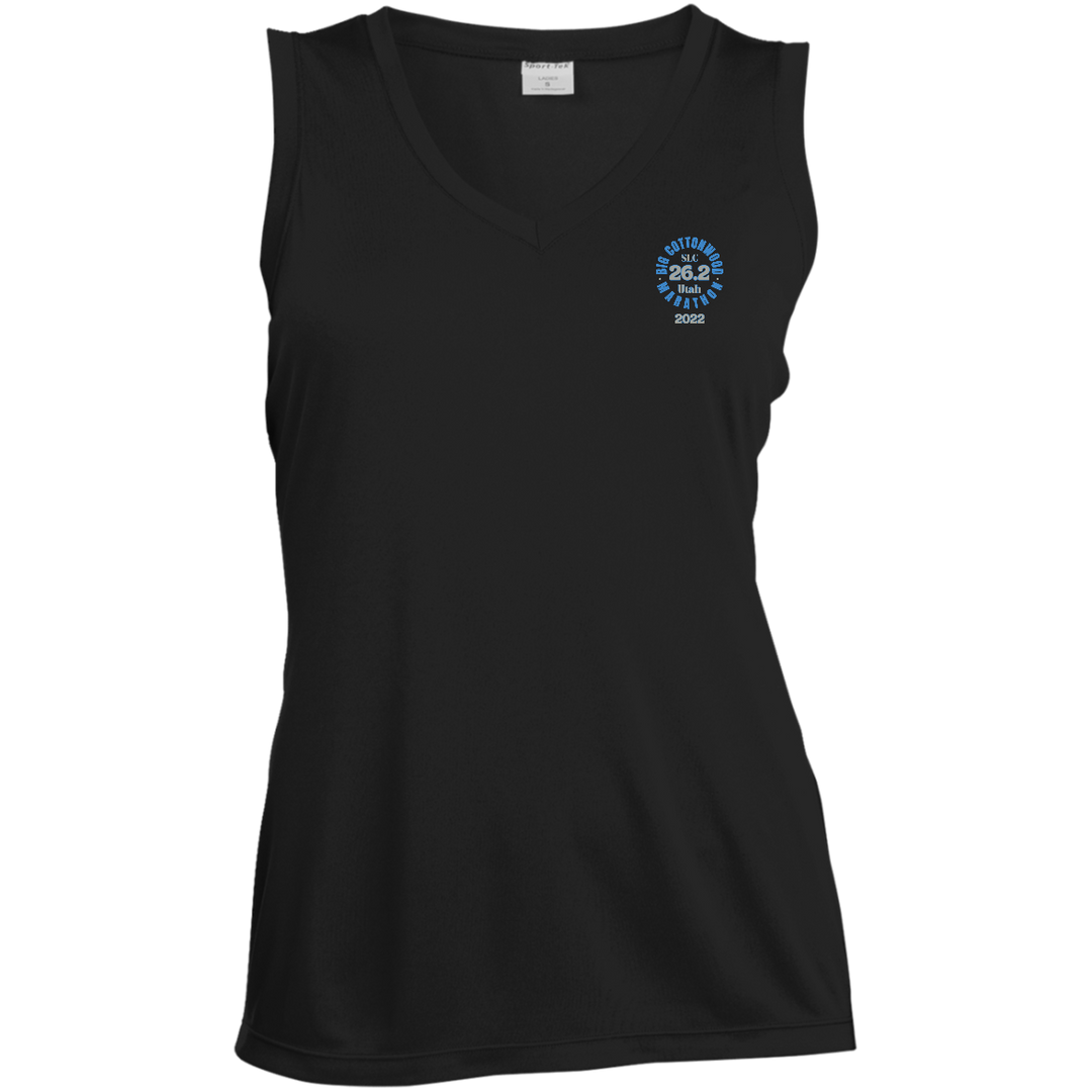 Big Cottonwood, Ladies' V-Neck Performance Tee, Big Cottonwood Tank, Personalized Race Day Tank