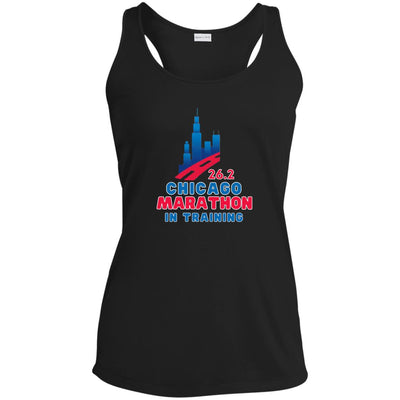 Chicago Marathon, Ladies' Performance Racerback Tank, Chicago In Training, 2023 Chicago Marathon, Chicago Runner
