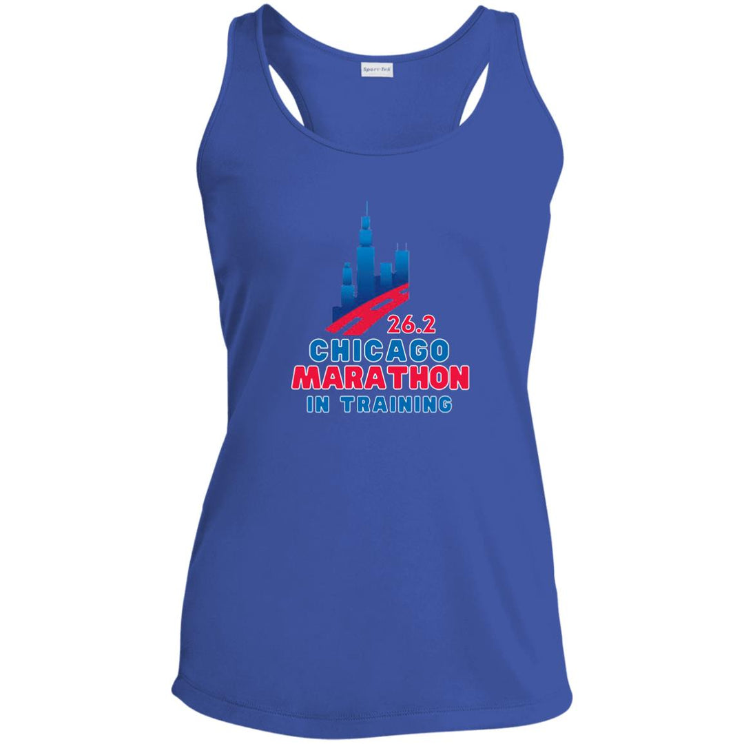 Chicago Marathon, Ladies' Performance Racerback Tank, Chicago In Training, 2023 Chicago Marathon, Chicago Runner