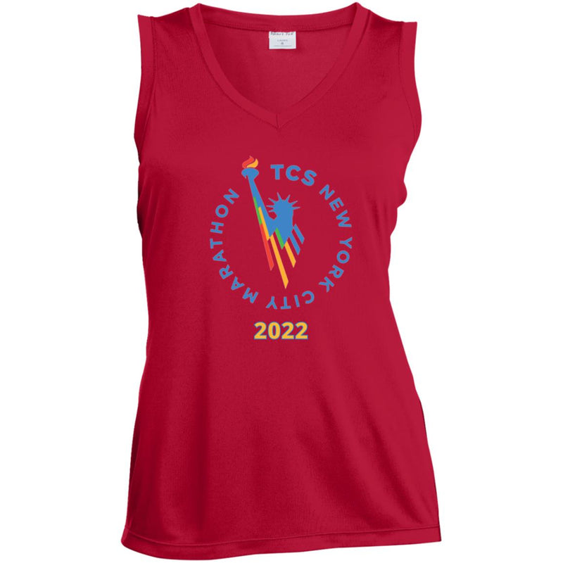 NYC Marathon, Do Epic Shit, New York Marathon, Sleeveless V-Neck Performance Tee, NY 26.2, New York, Performance Tank