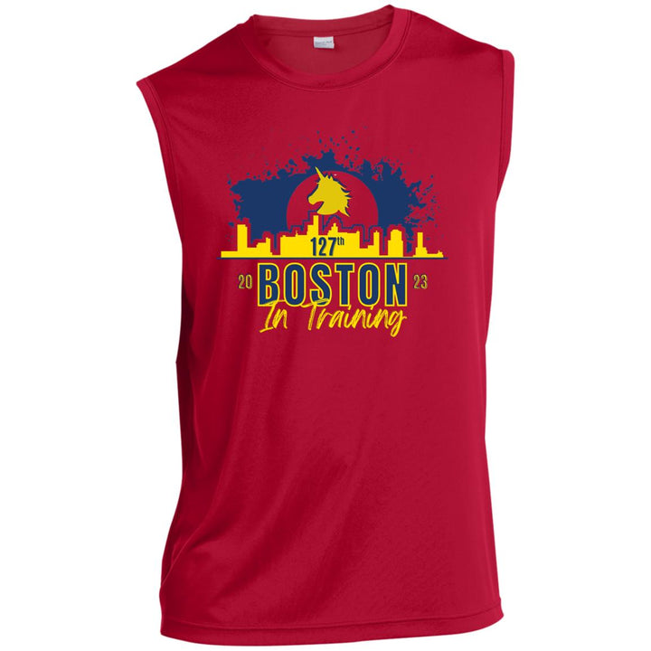 Boston Runner, Men’s Sleeveless Performance Tee, 2023 Boston In Training, BQ