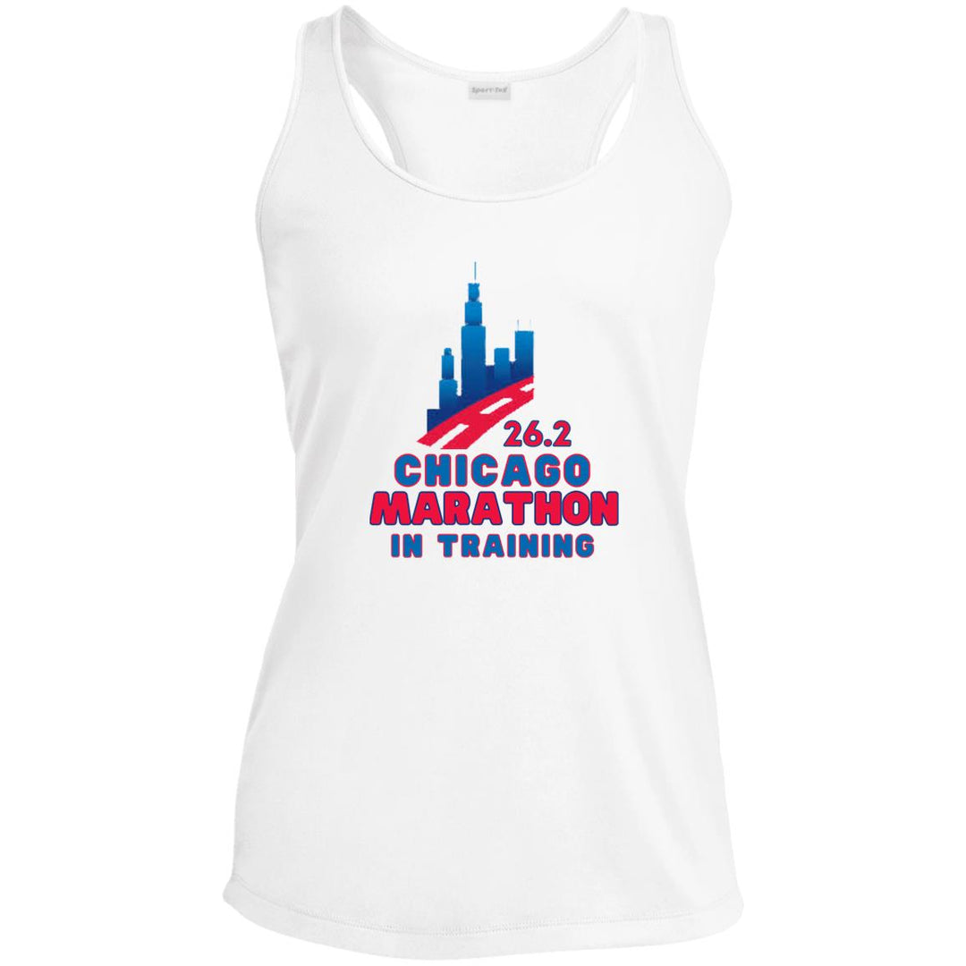 Chicago Marathon, Ladies' Performance Racerback Tank, 2023 Chicago Marathon, Marathon in Training