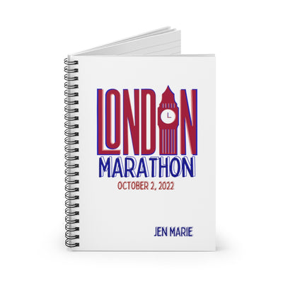 London Marathon, Personalized Marathon Gift, Marathon Journal, Travel Notebook, 26.2, London Runner Gift