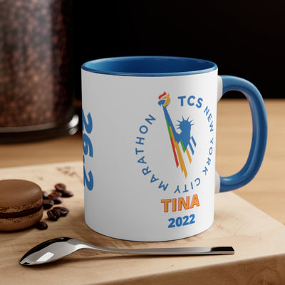 New York Marathon Cup, 2022 New York Marathon, Accent Coffee Mug, 11oz, 26.2 New York Marathon