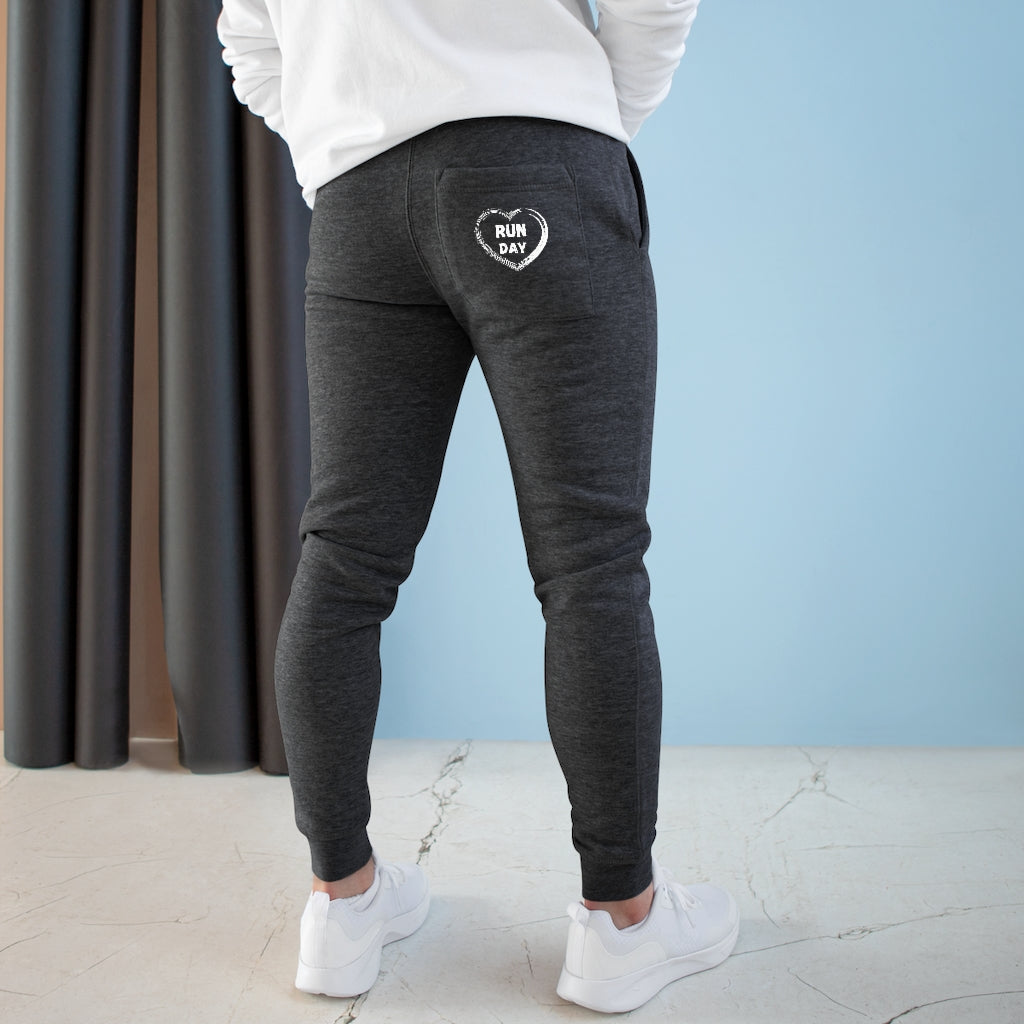 Run Day Premium Fleece Joggers, Heart Run Day, Joggers, I Heart Running Joggers