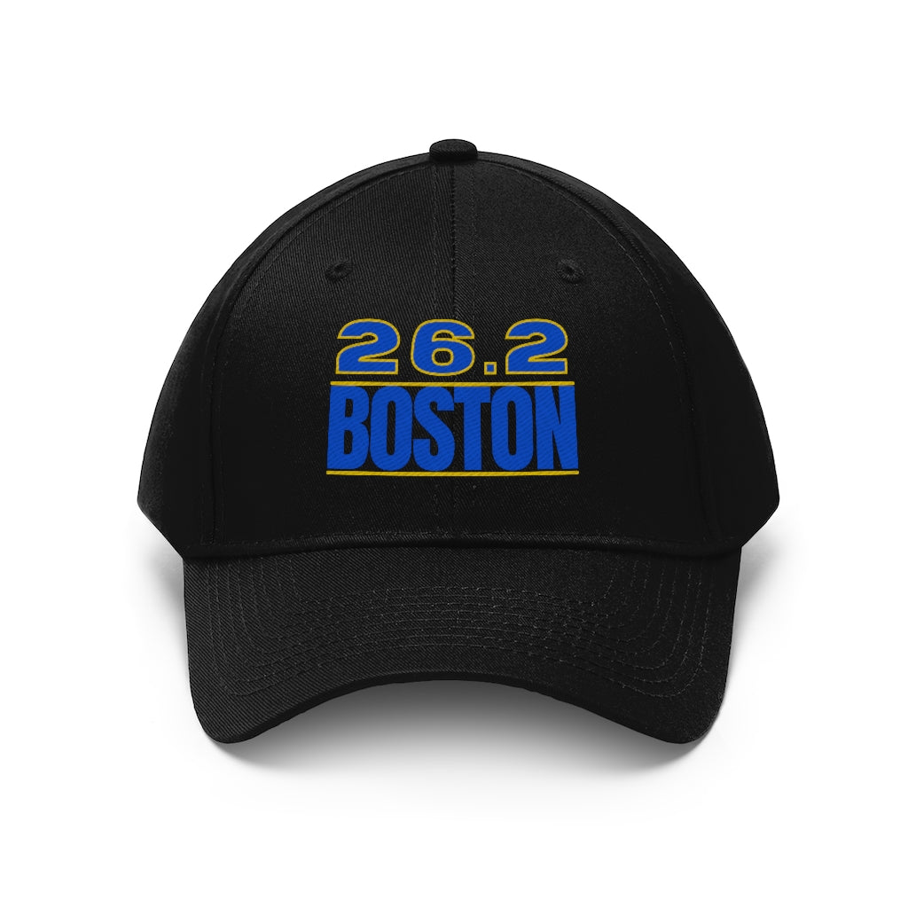 26.2 Boston Hat, Embroidered Marathon Cap, Unisex Twill Hat, Marathon Gift