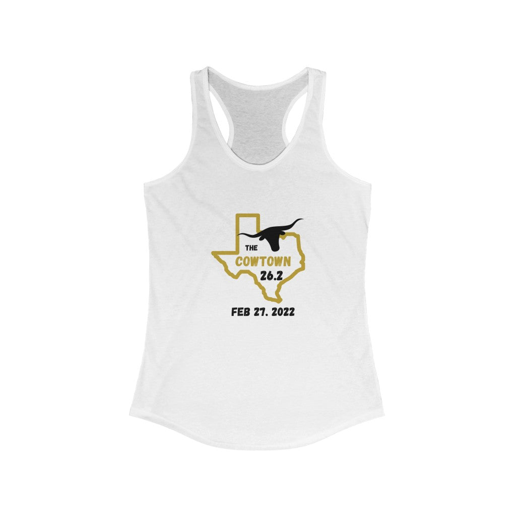 Cowtown Marathon Women's Racerback Tank, Marathon T-Shirt, Cowtown Half Marathon Tank, Personalized Cowtown Shirt, 26.2, 13.1, Ultra