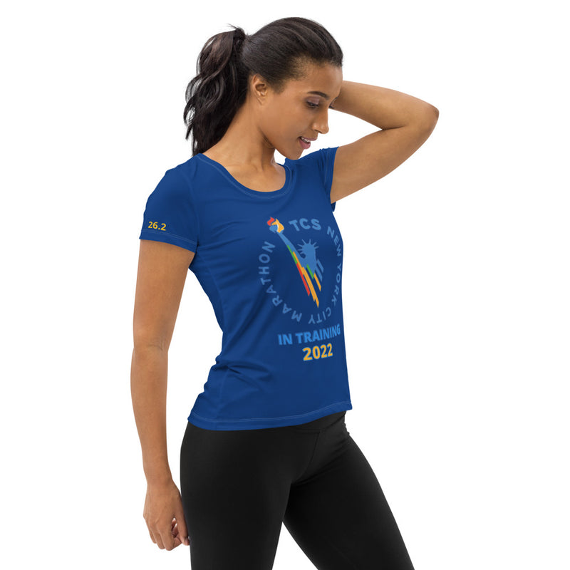 shuffle Ofre Tablet NYC Marathon in Training Running Shirt, Women's Athletic T-shirt, New –  RunningLife