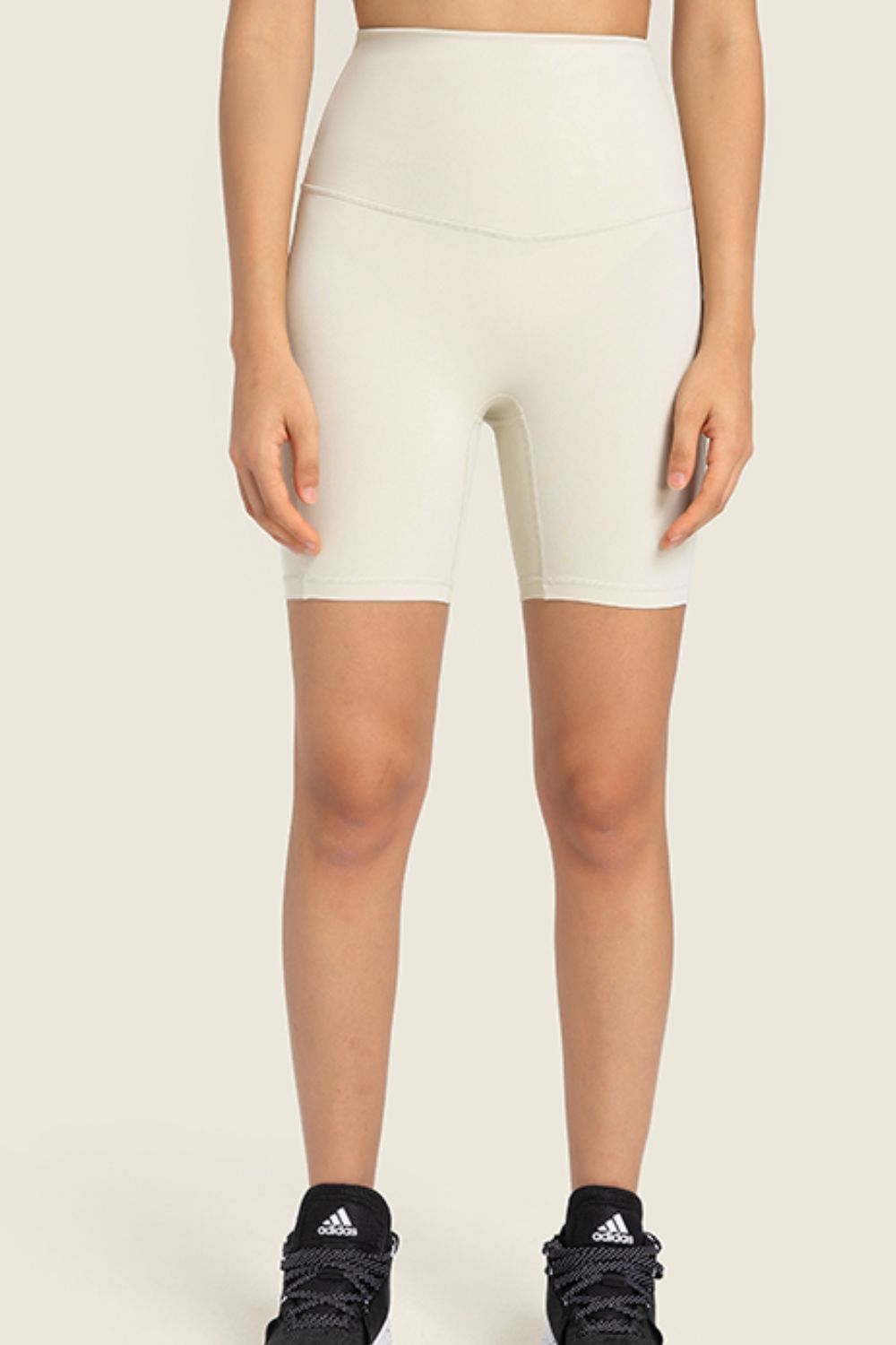 Seamless High-Rise Wide Waistband Biker Shorts