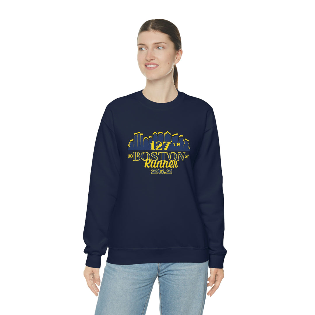 Boston 26.2 Support Crew Sweatshirt, Boston Support Crew, Unisex Heavy Blend Crewneck Sweatshirt