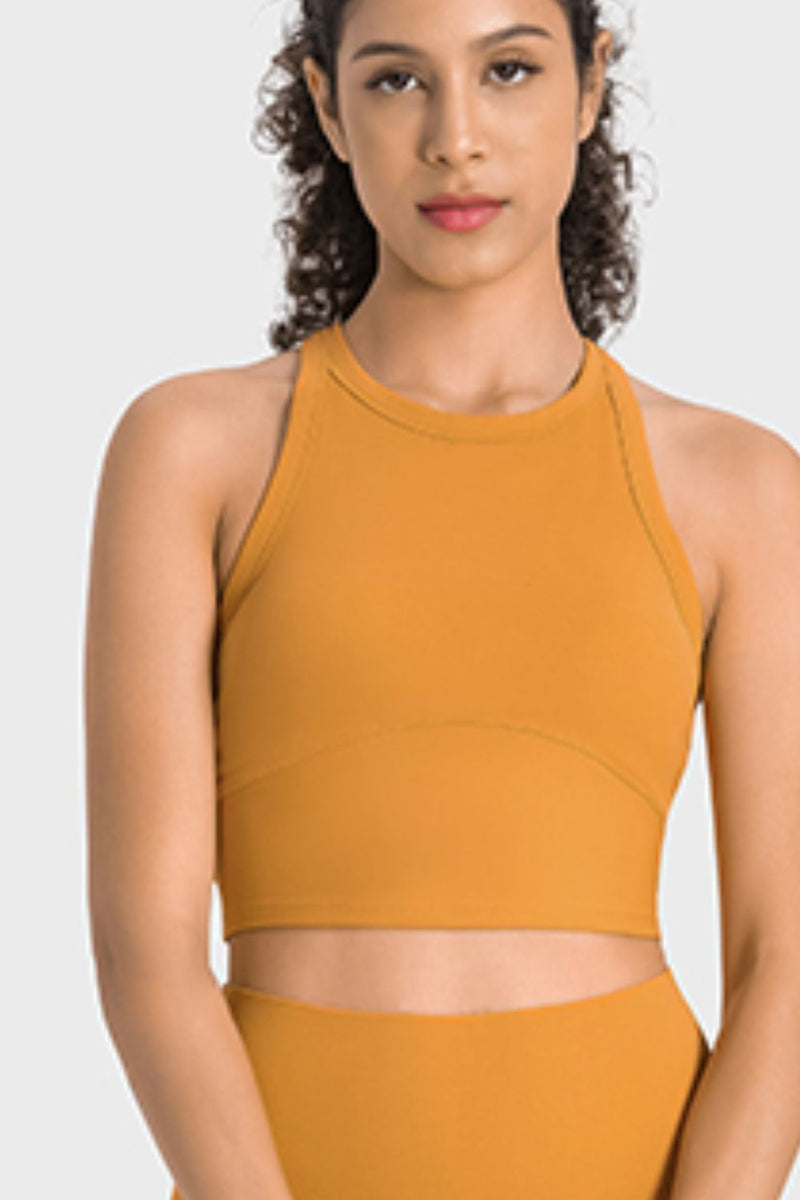 Racerback Cropped Sports Tank