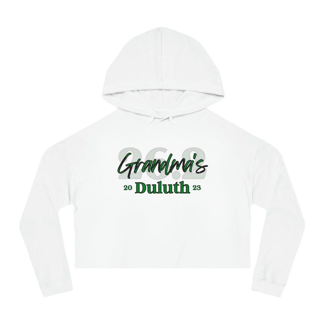 Grandma's Marathon Cropped Hoodie, Duluth 26.2, Grandma's 26.2 Sweatshirt, Gift for Grandma's Marathon Runner, Duluth Hoodie