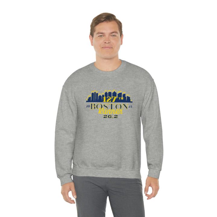 Boston 26.2 Support Crew Sweatshirt, Boston Support Crew, Unisex Heavy Blend Crewneck Sweatshirt