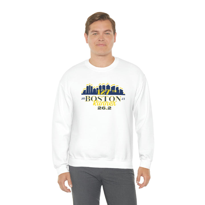 Boston 26.2 Support Crew Sweatshirt, Boston Support Crew, Unisex Heavy Blend Crewneck Sweatshirt