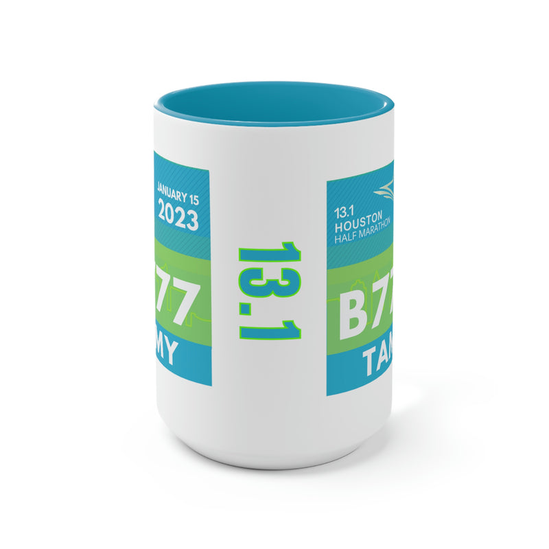 Houston Half Marathon, Houston Half Bib Cup, 15oz, Houston 13.1 Gift, Houston Runner, 2023 Half Mug