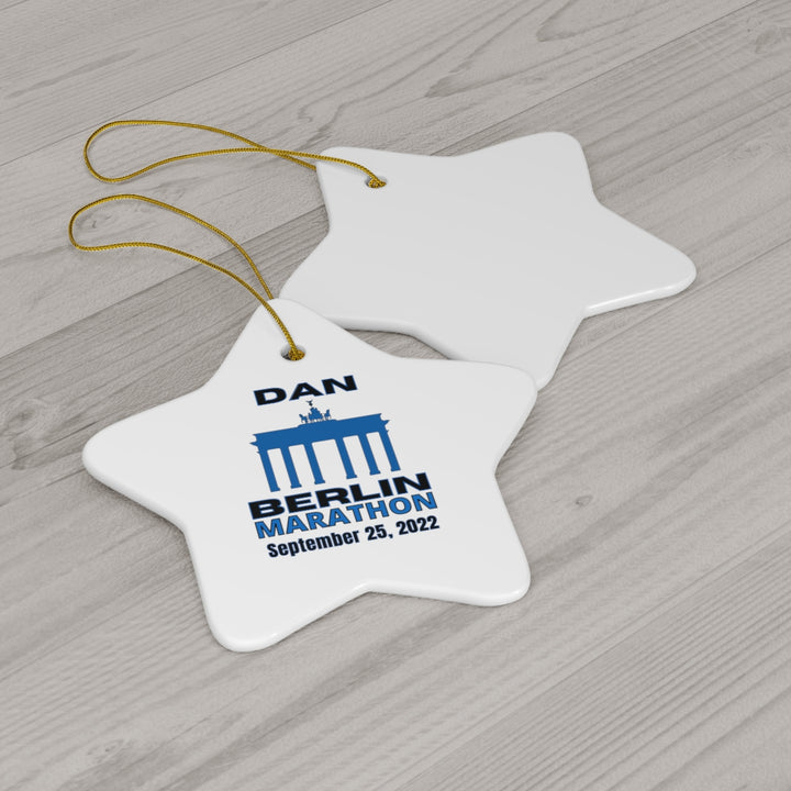 Berlin Marathon, Ceramic Ornament, Custom Berlin Marathon Gift, Berlin 26.2, Marathon Majors, Berlin Marathon Ornament