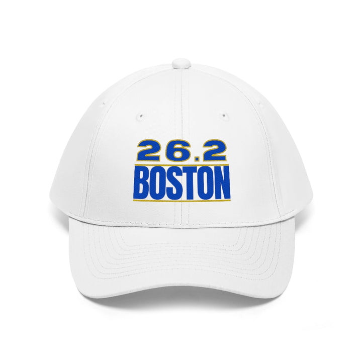 26.2 Boston Hat, Embroidered Marathon Cap, Unisex Twill Hat, Marathon Gift