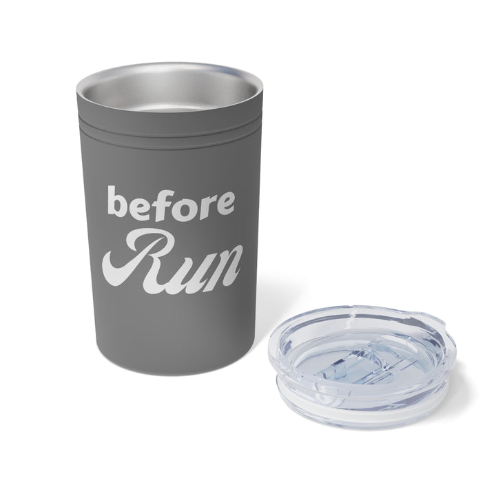 Run Tumbler, Before Run, Vacuum Insulated Tumbler, 11oz, Run Coffee Cup, Runner Gift