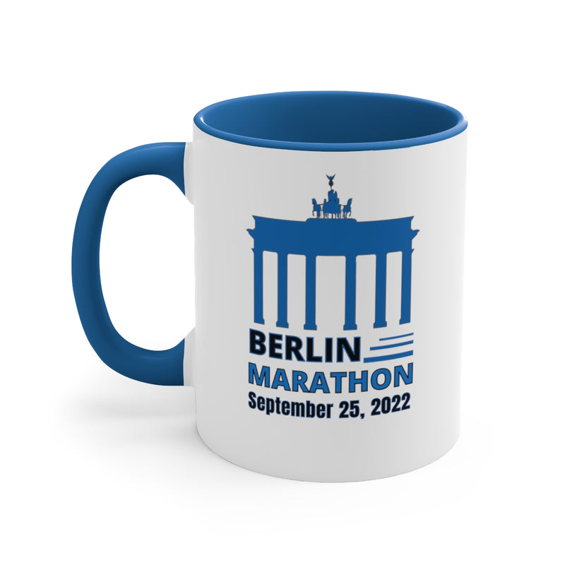 Berlin Marathon, Berlin Bib Cup, Accent Coffee Mug, 11oz, 26.2, Berlin Cup, Berlin Marathon Gift, Custom Marathon Gift,