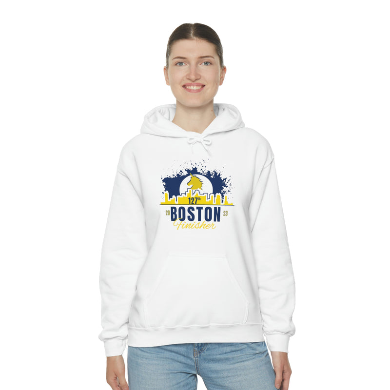 Boston Finisher Hoodie, Marathon Hoodie, Personalized Marathon Hoodie, Boston Runner, 2023 Boston Bib, Unisex Heavy Blend™ Hooded Sweatshirt